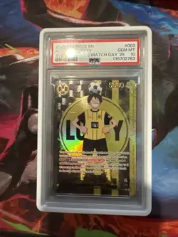 PSA 10 Monkey D Luffy ST13-003 BVB Borussia Dortmund ONE PIECE Matchday Promo EN - Image 1