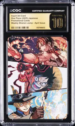2025 ONE PIECE PROMO CARDS JAPANESE INSERT ART CARD CGC 10 PRISTINE - Image 1