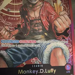 Bandai One Piece Card Game Monkey D. Luffy Leader Foil EN ST01-001 PRE ERRATA - Image 3