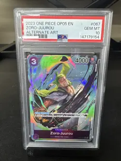 Zoro-Juurou (Alternate Art) OP05-067 Awakening of the New Era Foil PSA 10 - Image 1