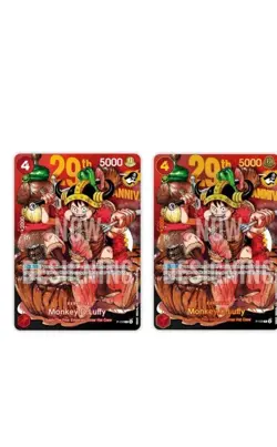 Presale Luffy ONE PIECE Card Game P-159 29th Anniversary Edition 8 Card Set Engl - Image 3