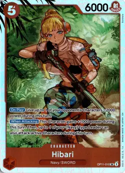 Hibari SR A Fist of Divine Speed OP11-010 One Piece TCG - Image 1