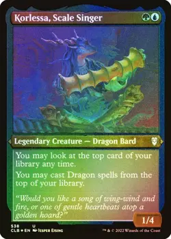 NM Etched Foil Korlessa, Scale Singer, MTG, Baldur's Gate, Magic, 538 - Image 1