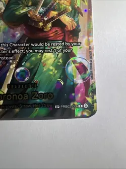 ❗ Roronoa Zoro (SP) PRB02-006 Alt Art The Azure Sea's Seven Foil One Piece 🔥 - Image 4