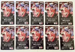 One Piece TCG OP-16 The Time Of Battle Sleeved Booster Packs Lot Of 10 English - Image 1