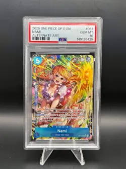 2025 One Piece - Nami #054 (Alternate Art) OP11-054 PSA 10 English GEM MINT - Image 1