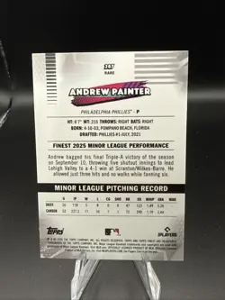 2026 Topps Finest Andrew Painter Rare #287 RC Phillies - Image 2