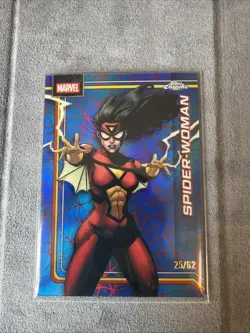 2026 Topps Chrome Marvel Spider Woman Spider-web Refractor #25/62 - Image 1