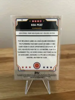 2025 Topps Chrome McDonald's All-American #13 Koa Peat Mcflurry Refractor - Image 2