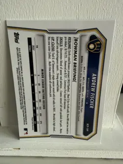 2026 Bowman Sapphire Andrew Fischer Chrome 1st Prospect #BCP-149 Brewers - Image 2