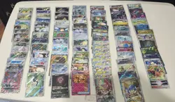 90+ Pokemon Cards Lot Japanese Korean Chinese EX V VSTAR Full Art Mixed - Image 1