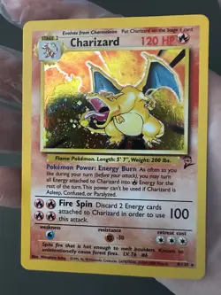 Pokemon Charizard 2nd Edition Holo Card 4/130 Wizards Base Set 99-00 - Near MINT - Image 1