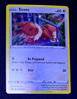 2021 Pokemon EEVEE Black Star Promo COSMOS HOLO Card #SWSH1175 - HD GALAXY SWIRL - Image 1