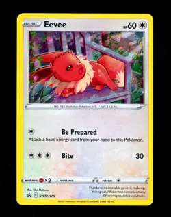 2021 Pokemon EEVEE Black Star Promo COSMOS HOLO Card #SWSH1175 - HD GALAXY SWIRL - Image 5