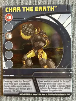 Bakugan New Vestroia Char The Earth 🔵 Blue Ability Card 33/48i Vandarus - Image 2
