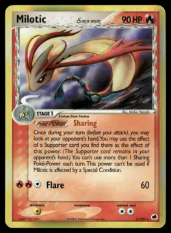 Pokemon Cards Milotic 5/101 Dragon Frontiers Holo Rare LP *TINY CREASE* - Image 1