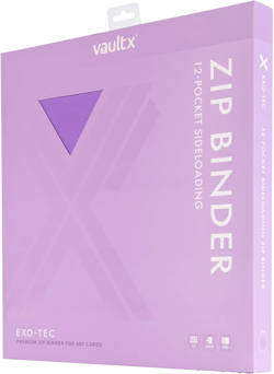 12 Pocket Zip Binder, 480 Cards, Exo-Tec Material, 20 Side-Loading Pages (Purple 711181350401 - Image 2