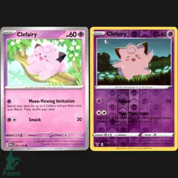 Clefairy & Clefairy 2 Card Pokemon Lot Near Mint TCG - Image 3
