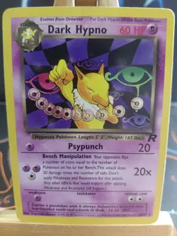 Pokemon TCG Dark Hypno Team Rocket 26/82 Non-Holo Rare Card MP - Image 1