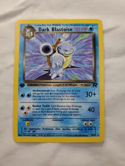 Dark Blastoise 1st Edition 20/82 Team Rocket WOTC Rare Pokemon Card Vintage 2000 - Image 1