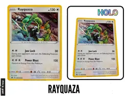 Pokemon TCG Rayquaza SWSH029 Promo Card Holo - Image 1
