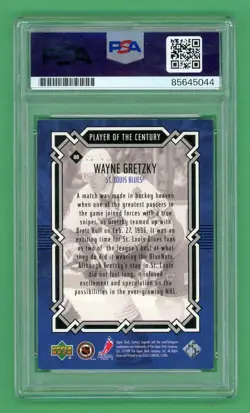 Wayne Gretzky 1999-00 UD Century Legends Card #88 Autograph PSA/DNA Certified - Image 2