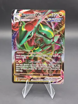 Pokemon TCG Rayquaza VMAX Holo Ultra Rare Card Evolving Skies 111/203 NM/Mint - Image 1