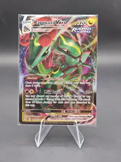 Pokemon TCG Rayquaza VMAX Holo Ultra Rare Card Evolving Skies 111/203 NM/Mint - Image 3