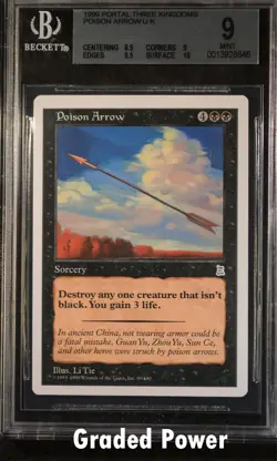 Portal Three Kingdoms Poison Arrow BGS 9 Magic MTG - Image 1
