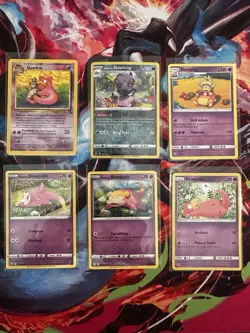 Pokemon Slowpoke Slowbro Slowking 6 Card Lot Vintage Galar Rare Psychic Cards - Image 1