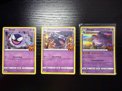 Pokemon TCG Gastly, Haunter, and Holo Gengar Halloween Stamp 3 Card Lot - Image 3