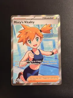 Misty’s Vitality 111/084 - Pitch Black - Card in hand Pokemon English - Image 1
