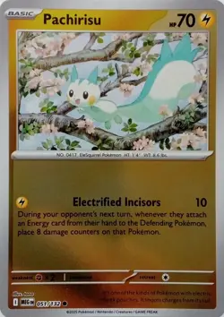 PACHIRISU - REVERSE HOLO - MEGA EVOLUTION - POKEMON CARD - 051/132 - Image 1