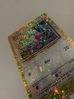 Rattata HOLO Prism Vintage Pokemon Vending Golden Sticker Card - Image 3