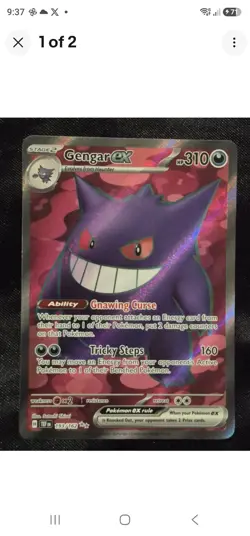 193/162 Gengar ex Temporal Forces Full Art Pokemon Card - Image 1