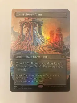 1 x Urza's Power Plant - Foil - Borderless - Double Masters - NM-Mint - MTG - Image 1