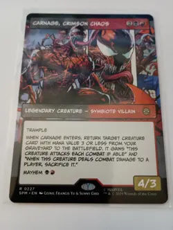 Carnage, Crimson Chaos 0227 (Borderless) MTG Magic Marvel's Spider-Man - Image 1