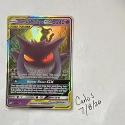 Pokemon TCG Gengar & Mimikyu GX Holo Ultra Rare Card 53/181 Tag Team for grading - Image 1