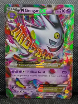 Pokemon M Gengar EX Promo Holo XY166 XY English TCG Card 210 HP - Image 1