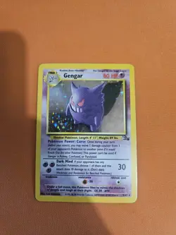 Pokemon TCG Gengar Fossil Holo Card 5/62 Unlimited Rare Vintage WOTC LP - Image 1