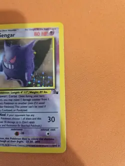 Pokemon TCG Gengar Fossil Holo Card 5/62 Unlimited Rare Vintage WOTC LP - Image 2