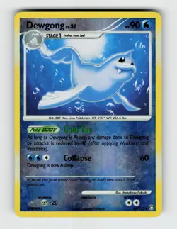 Dewgong 45/123 Reverse Holo Uncommon Mysterious Treasures Pokemon 2007 MP - Image 1