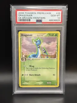 2006 DRAGONAIR Pokemon Card #28 EX Dragon Frontiers Prerelease Stamped PSA 10 - Image 1