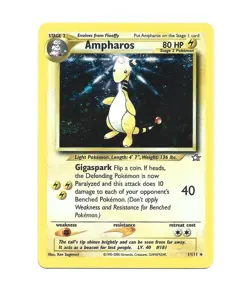 Pokemon TCG: Ampharos - 1/111 Neo Genesis Holographic [with Swirl🌀] - Image 1