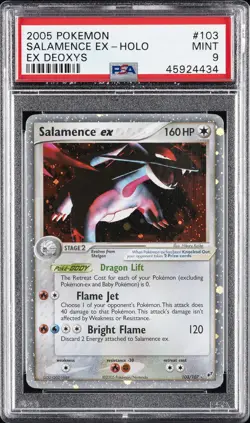 2005 POKEMON EX DEOXYS #103 SALAMENCE EX-HOLO PSA 9 - Image 1