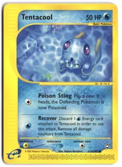 Tentacool 113/147 Common Aquapolis Pokemon MP - Image 1