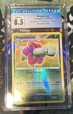 CGC 8.5 - 2007 Pokemon D&P Mysterious Treasures Meganium Holo Rare 13/123 #13 - Image 1