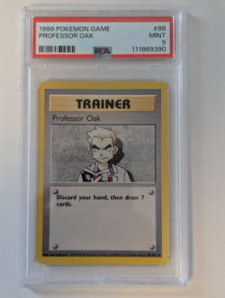 1999 Pokemon Game Base PSA 9 Professor Oak #88 WOTC UNLIMITED - Image 1