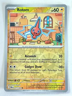 Rotom 077/182 Reverse Holo Destined Rivals Pokemon TCG - Pack Fresh Near Mint NM - Image 1