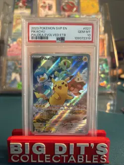 Pikachu PSA 10 2023-25 Pokemon SV Black Star Promos Paldea ETB #027 - Image 1